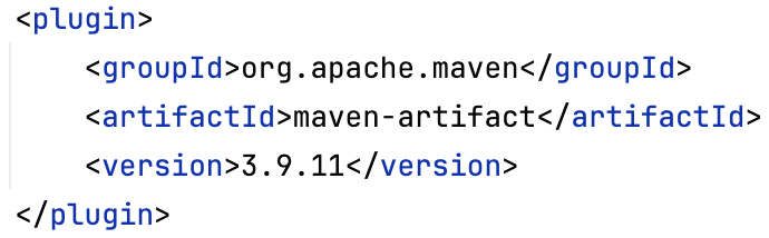 Maven artifact plugin in POM